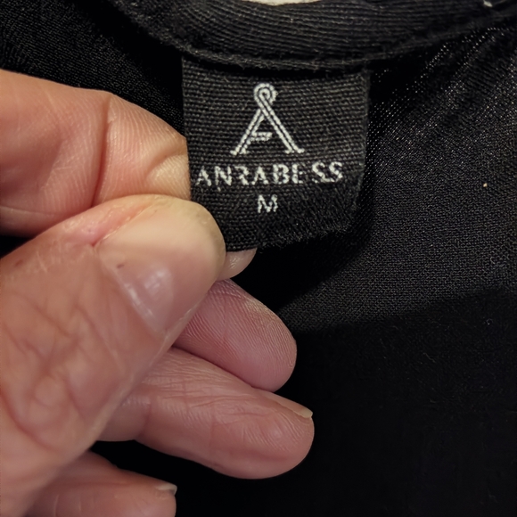 Anrabess Black Tiered Maxi Dress Medium Minimalist Capsule Wardrobe - Picture 6 of 7